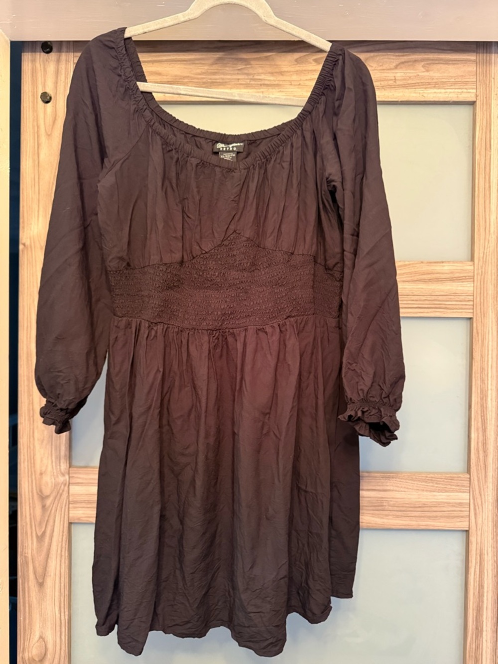 Wrangler Retro V-Neck Elastic Neck Dress